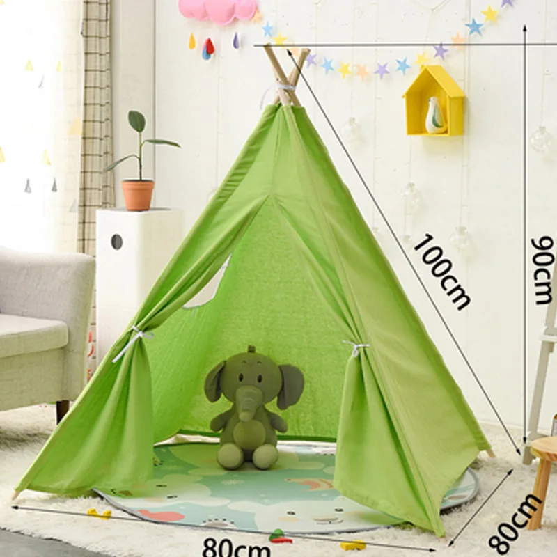 

Folding Indian Children’s Tent Wigwam Easy to Install Kids Tents Tipi Indoor Play House Infant Baby Teepee Birthday Gift 1M