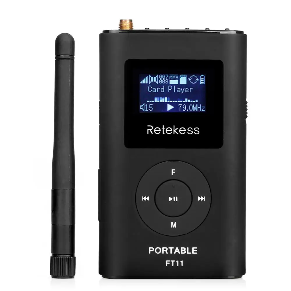 Fm передатчик Retekess 0 3 Вт FT11 + 10 шт. наушники TR101 MP3 радиовещание для встреч церкви тур