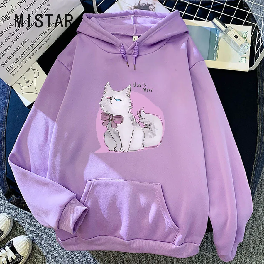 

Anime The Case Study of Vanitas Hoodies Loose Fleece Hoodie Cartoon Vanitas No Carte Cat Pullovers Sweatshirt Winter Women Tops