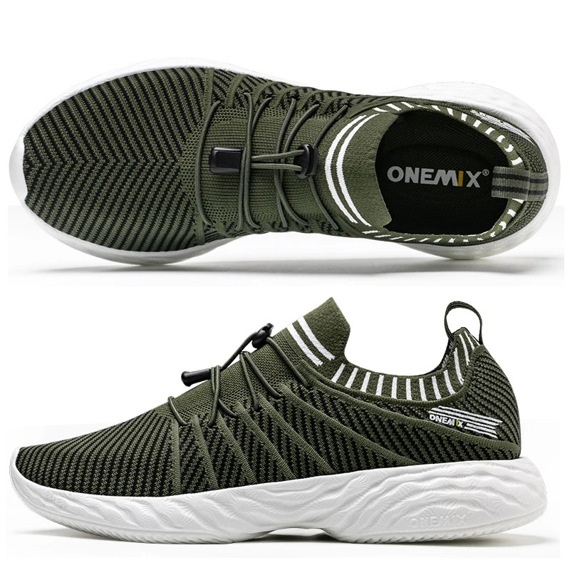 ONEMIX Men Sneakers Breathable Mesh Running Shoes Fashion Shoes Outdoor Sneakers for Womens Slip-On Soft Casual Jogging Shoes