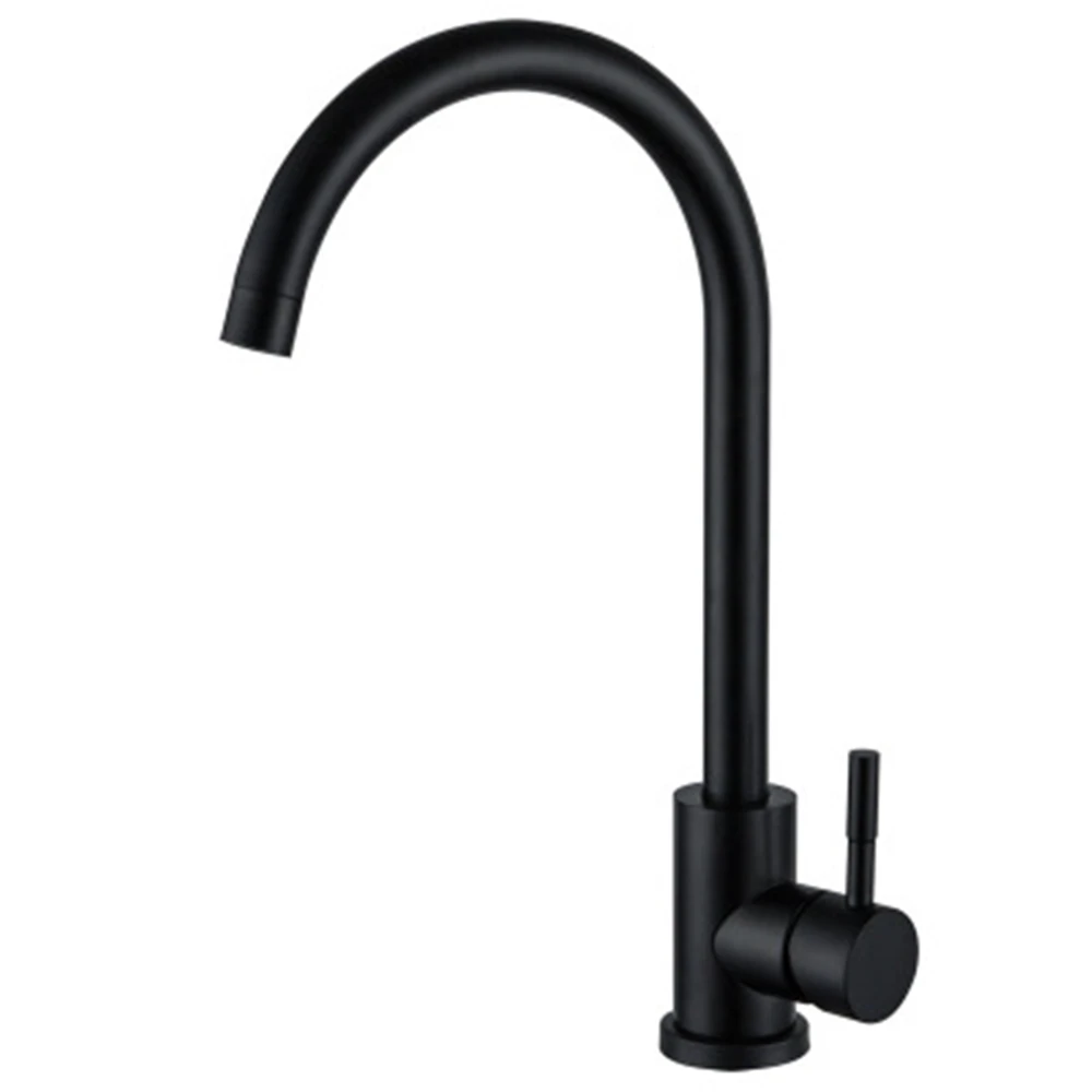 

Hot and Cold Water Faucet Black Kitchen Faucet Water Sink Mixer Tap Stainless Steel Bathroom Swivel Spout Tap With Bubbler