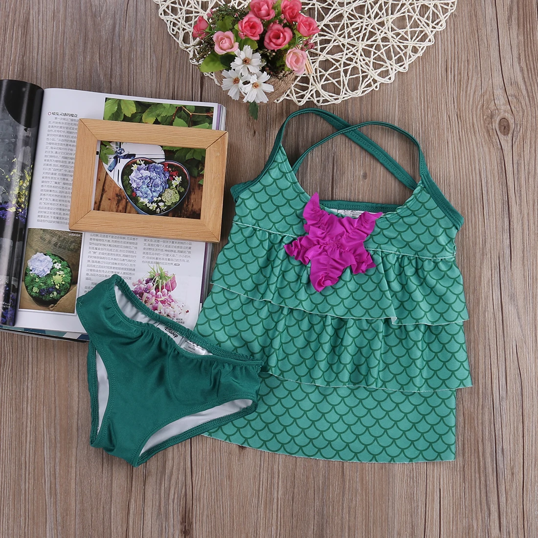 Купальник-бикини с лямкой на шее для маленьких девочек | Спорт и развлечения