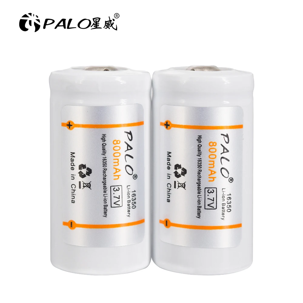 Аккумуляторные батарейки PALO литий-ионные аккумуляторы 100% 800 мАч 3 7 в CR123A для
