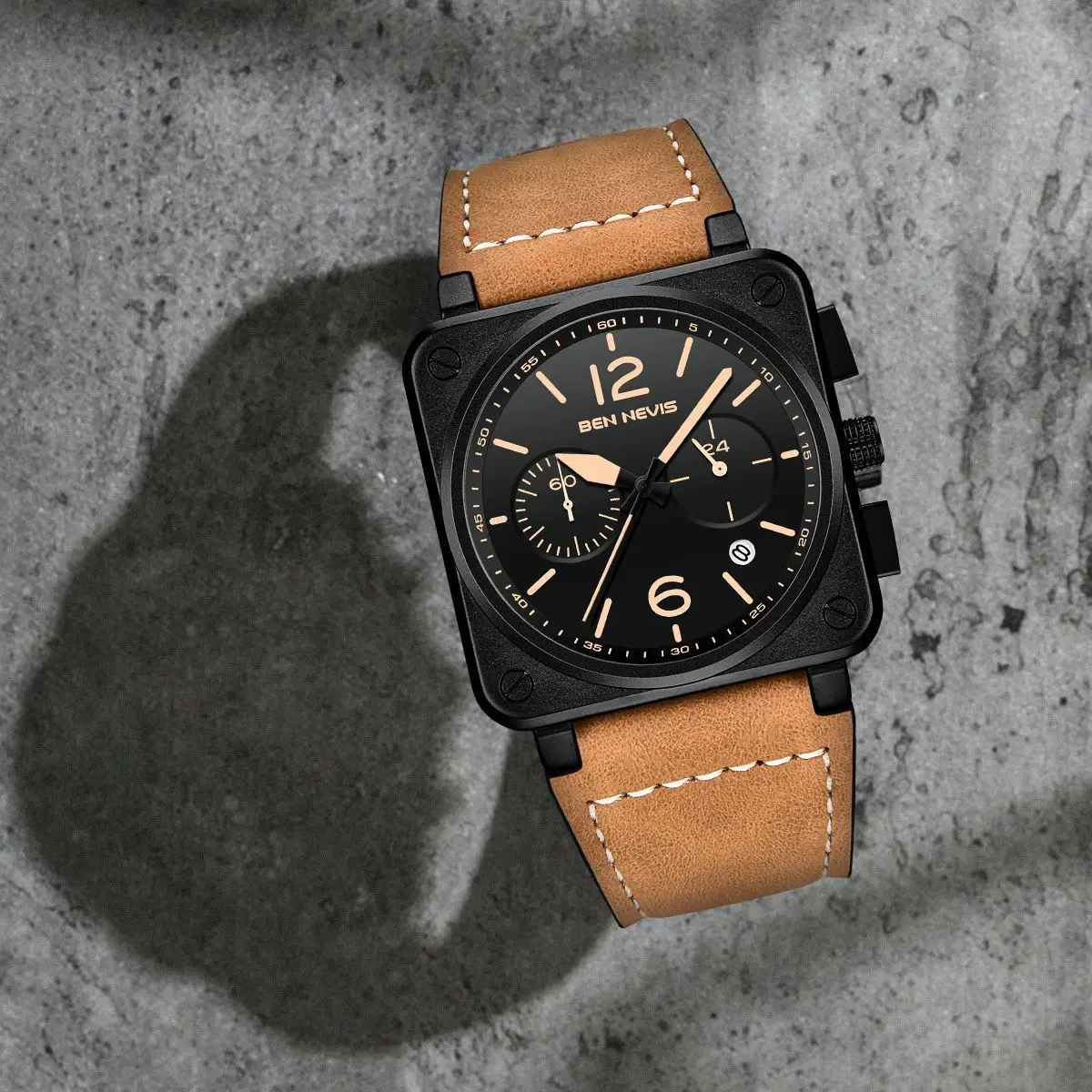 

Deluxe Classic Men's Watch 2021 New Military Sports Stainless Steel Waterproof Date Leather Sports Quartz Watch Relogio Masculin