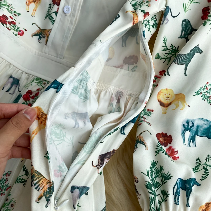 

ZQLZ Autumn Winter Bohomian Dress Women Print Casual Plus Size Vestidos Elegant Party Dress Femme Spring Long Dresses Female