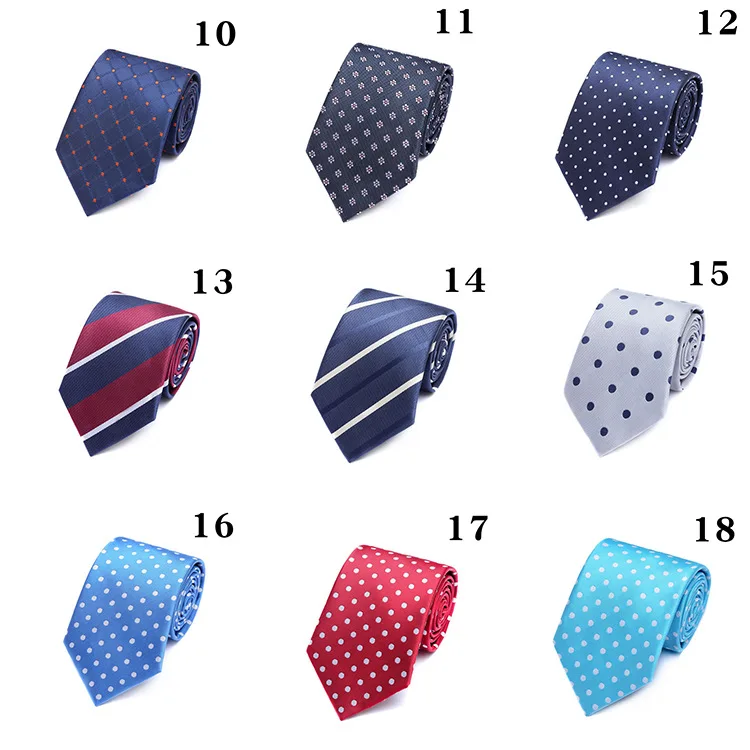 

8cm Fashion Neck Ties for Men Designer Cravat Polyester Tie Gravata Dress Black Necktie Neckwear Bow Tie Custom Logo