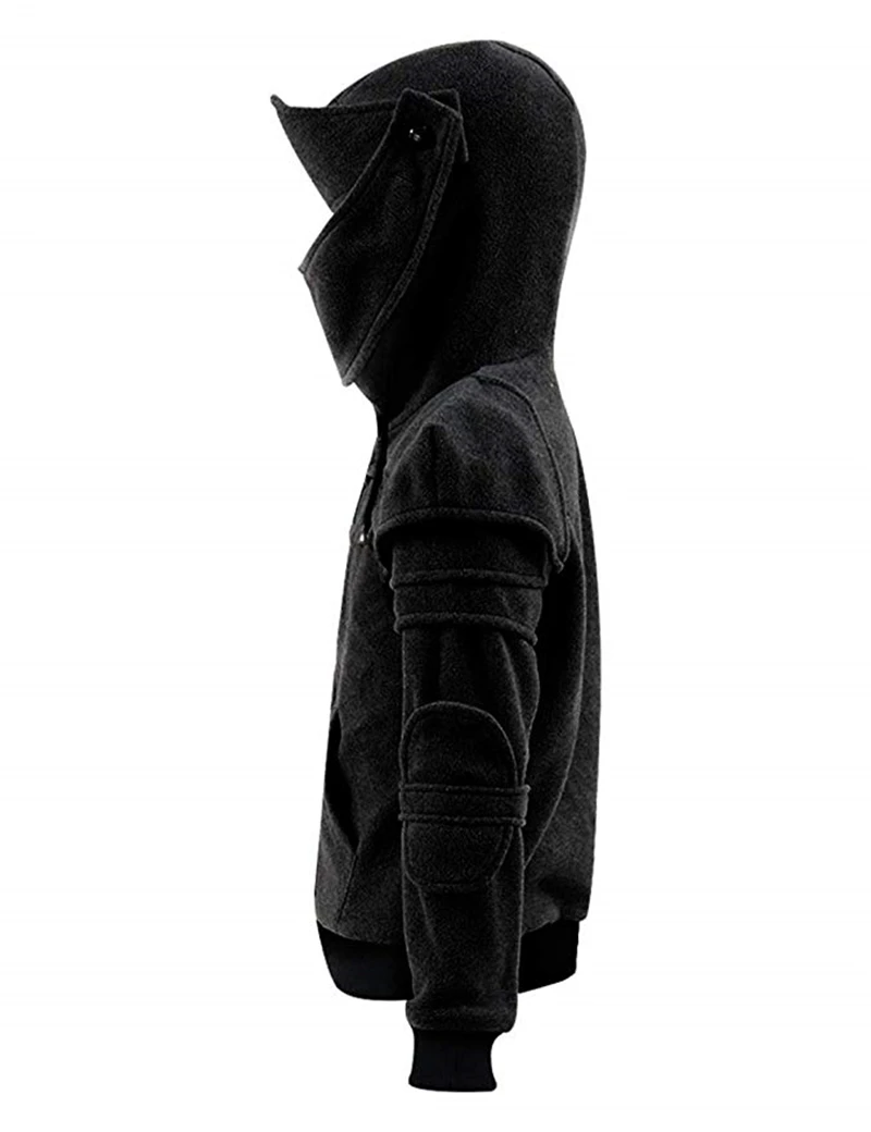 Cossky Kids Knight Hoodie Jacket Medieval Armor Boy Sweatshirt Zipper Coat Cosplay Costume | Тематическая одежда и