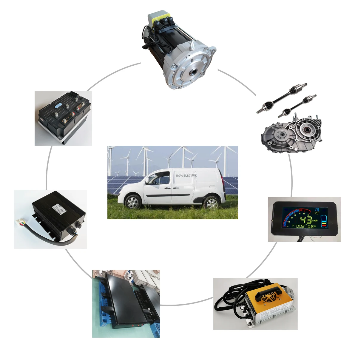 

15kW 108V Front Wheels AC Driving System