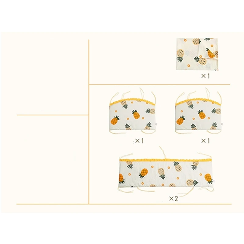 5 шт./компл. мультфильм детские Постельное белье хлопок Колыбель для