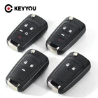 Чехол для автомобильного ключа KEYYOU Flip, складной, для Chevrolet Cruze, Epica, Lova, Camaro, Impala 2, 3, 4, 5 кнопок, HU100 Blade