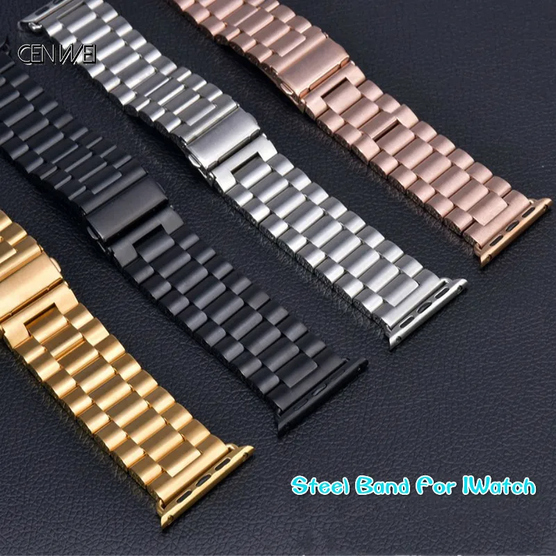 Металлический ремешок из нержавеющей стали для Apple Watch Band 40 44 сменный Браслет