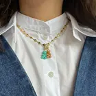 Женская цепочка-чокер с кристаллами и фианитами, золотистого и серебристого цвета