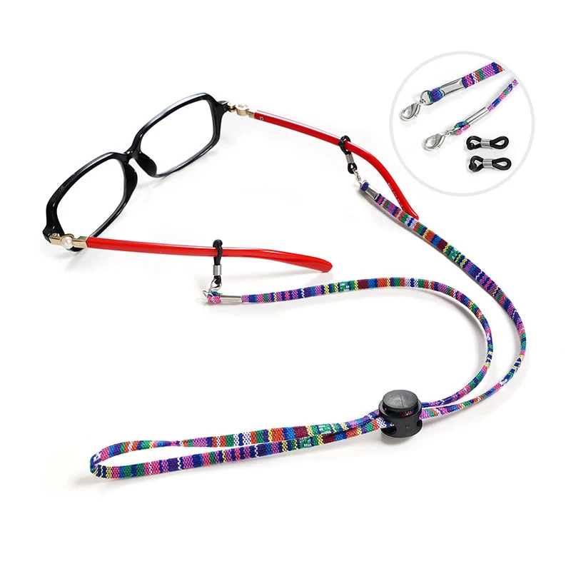 

Веревка для очков из хлопчатобумажной ткани, многоцветный черный нейлоновый шнур для солнцезащитных очков Tavel, шейный ремешок