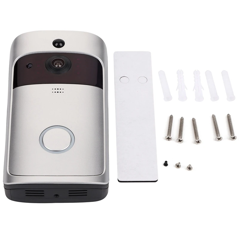 

Видеодомофон 720P в реальном времени, Wi-Fi камера для домашней системы безопасности с функцией ночного видения и углом обзора 166 °, умный дверно...