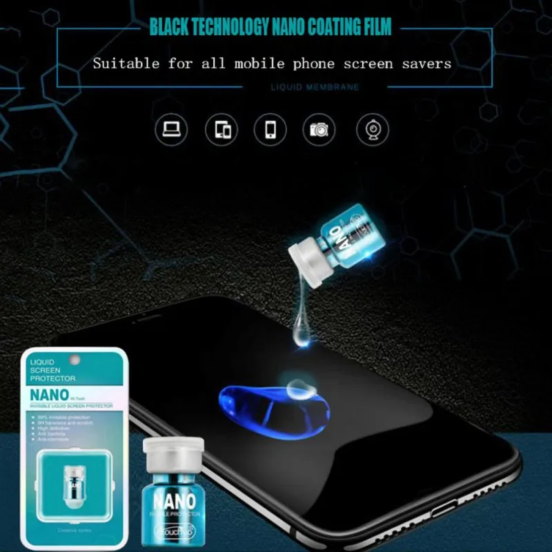 Защитная пленка для экрана из жидкого стекла 4 мл | Дом и сад