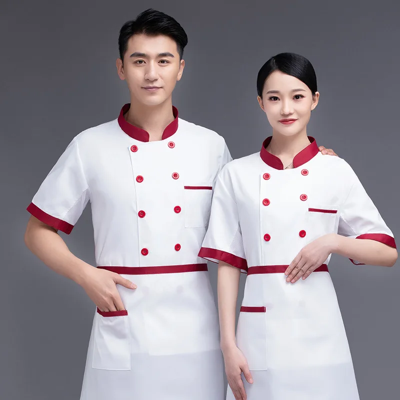 Одежда шеф-повара с коротким рукавом для гостиничного кухонного оборудования