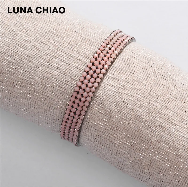 LUNA Чао 4 шт./компл. Браслет-манжета смолы БИСЕРНЫЕ НИТИ несколько составные браслеты для Для женщин