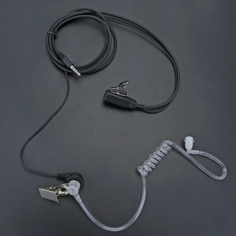 

3.5mm Surveillance Security Acoustic Air Tube Earpiece PTT Mic for Cell Phone