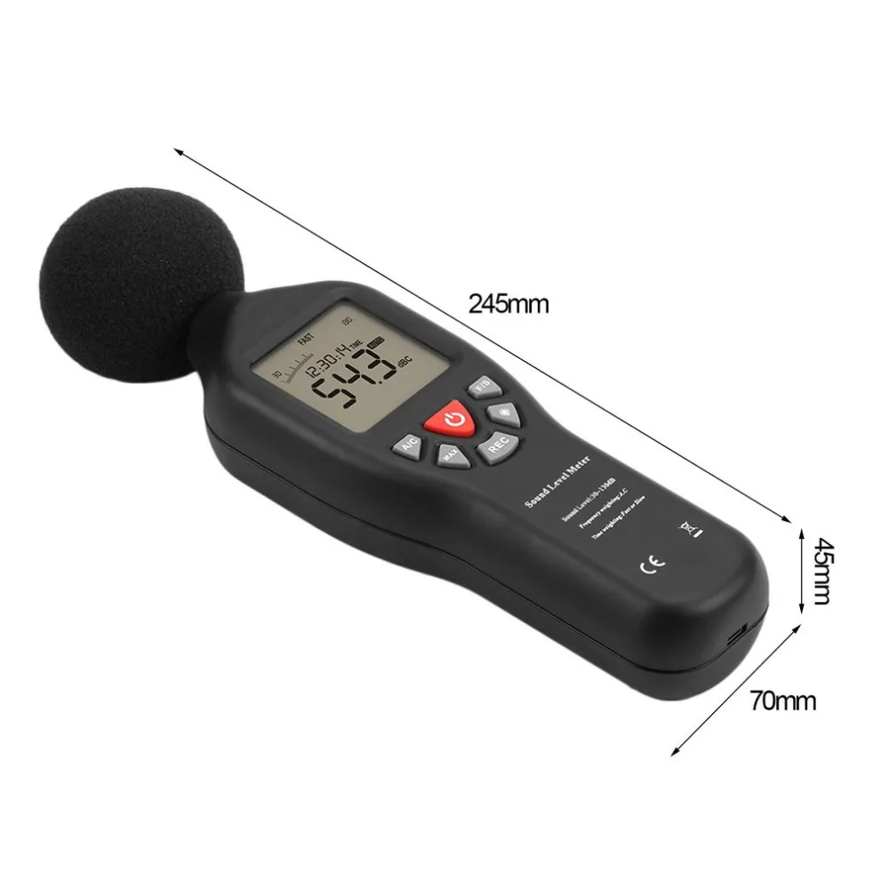 2018 USB High Precision Decibel Sensor Digital Sound Level Meter 30-130dB With Backlight 32000 Data Noise Measurement | Инструменты