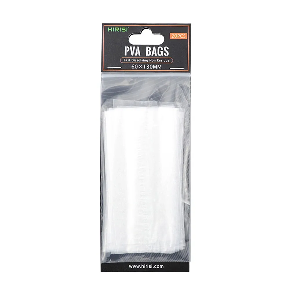 

20piece Carp Fishing PVA Bags Fishing PVA Bags For Fishing Tackle Accessories Carp Boilies & Pellet 70*200mm，85*140mm，60*130mm