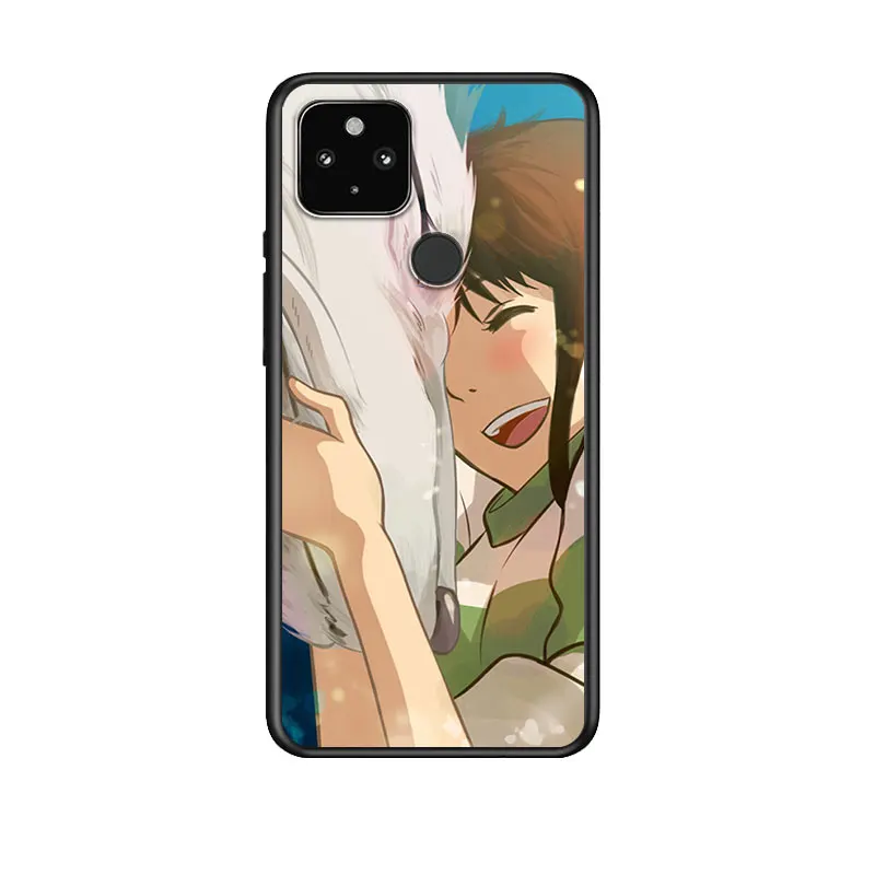 

Studio Ghibli Spirited for Google Pixel 5 Pixel 4a 5G Pixel 4a Pixel 4 Pixel 4 XL Silicone Soft Black Phone Case Cover