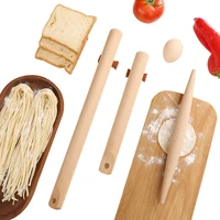 solid natural wood rolling pin pastries roller stick cake dough roller rolling pin portable kitchen baking accessories