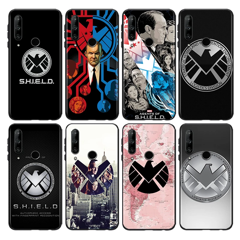 

Marvel SHIELD Silicone Cover For Huawei Honor 8S 2019 8C 8X Max 8A 2020 Prime 8 7S 7A Pro RU 7C Black Phone Case