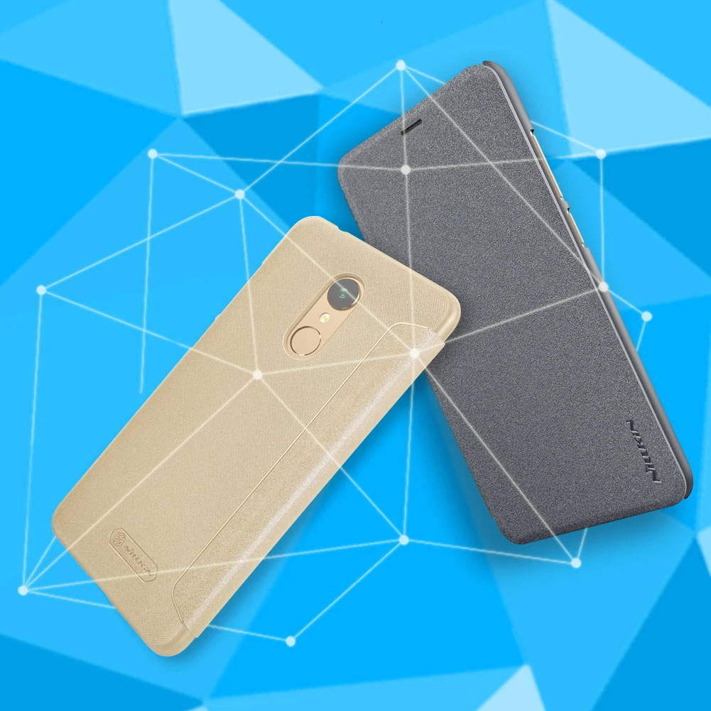 Для xiaomi redmi 5 Чехол(5,7 дюйма) NILLKIN блестящий чехол из искусственной кожи с откидной крышкой для xiaomi redmi 5