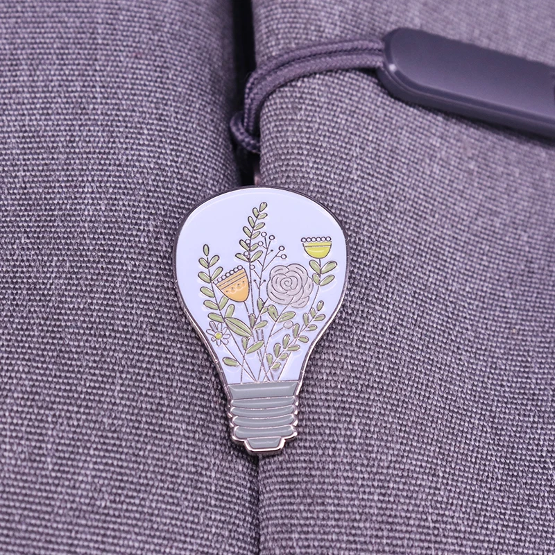 Лампа с эмалированным штифтом в виде цветов|Броши| |