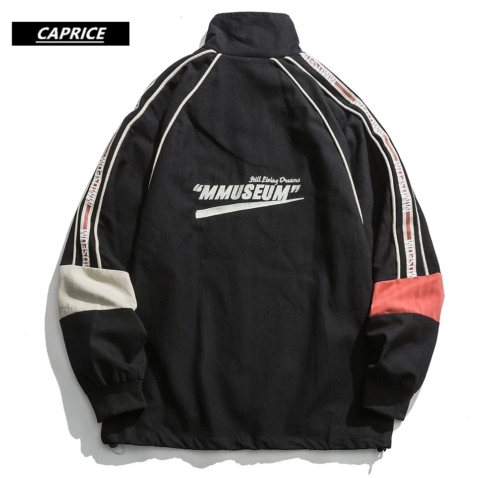 Мужские куртки в стиле хип-хоп с цветными часами пэчворк Осень-зима 2019 модная