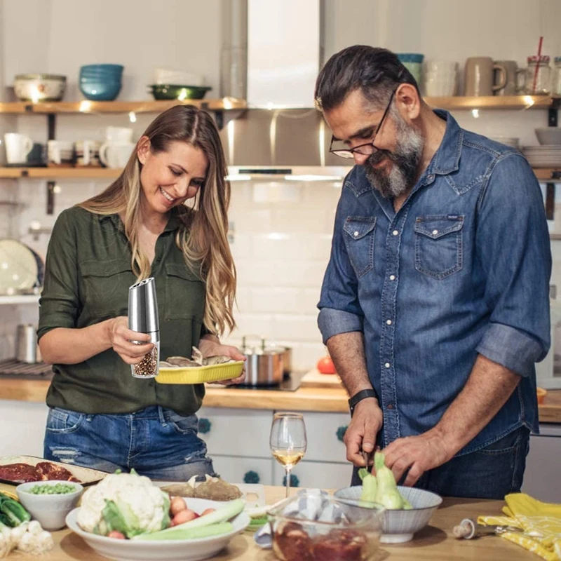 Электрическая мельница для соли и перца набор Гравитационный контроль