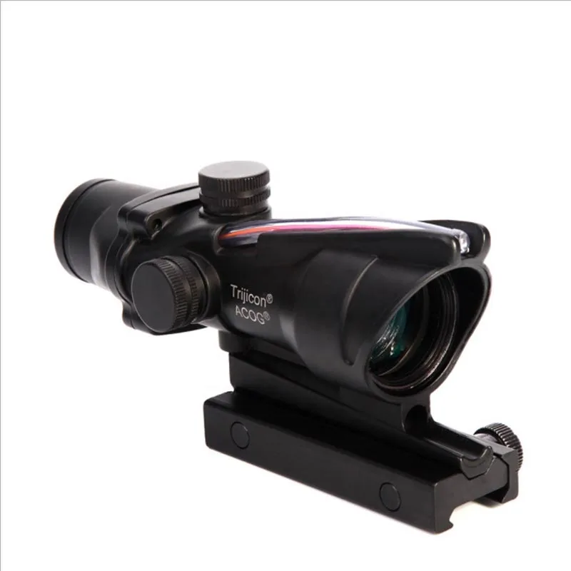 Totrait ACOG 4X32 охотничий прицел из настоящего волокна оптика Зеленая красная точка с