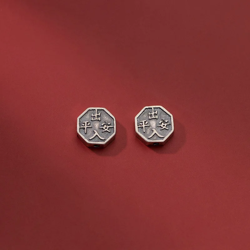 MEETSOFT Винтаж 925 стерлингового серебра МИРА благословение полый Браслет Подвески