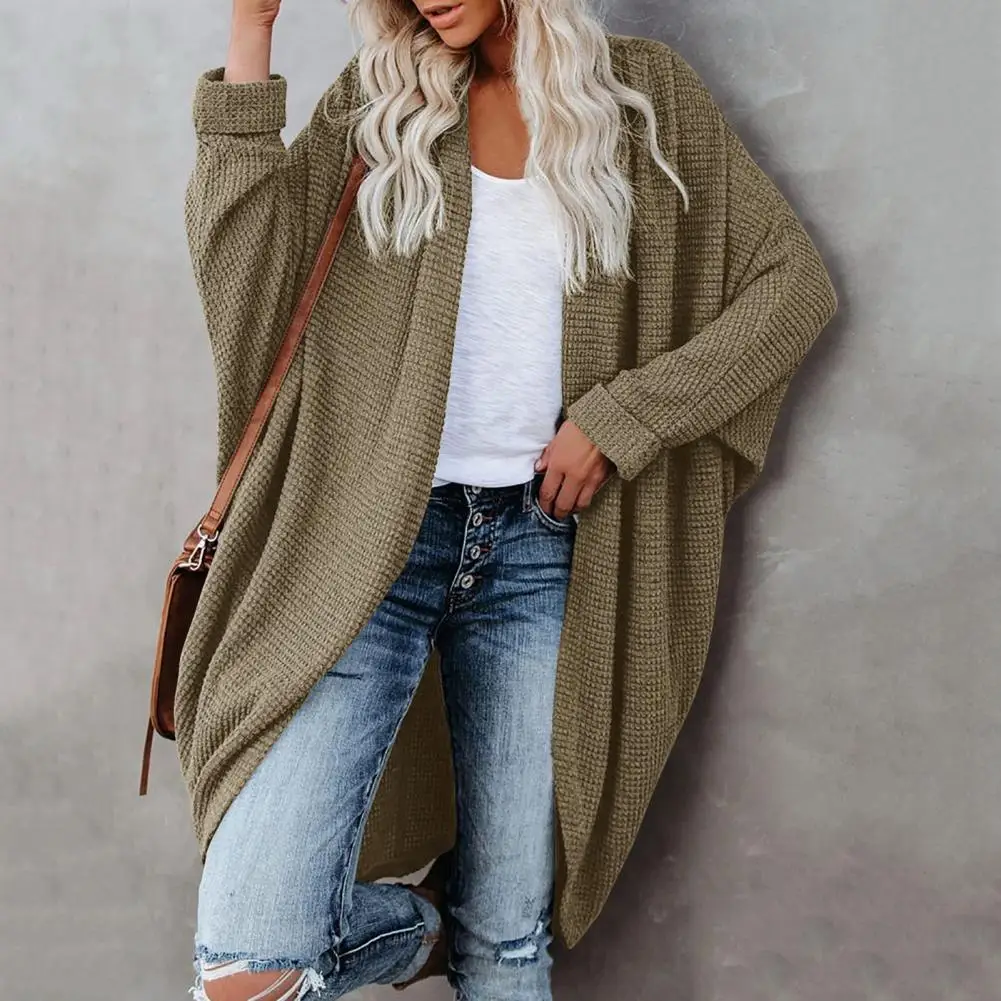 

2021 Long Cardigan Women Sweater Autumn Winter Bat Sleeve Knitted Sweater Plus Size Jacket Loose Ladies Sweaters Cardigans 2XL