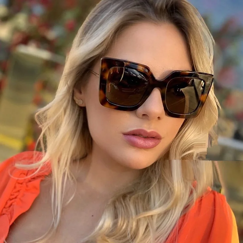 Oversized Cat Eye Sunglasses Women Fashion 2020 New Luxury Trend Glasses Unisex Big Eyewear for Men Pearl Shades UV400 Gift | Аксессуары