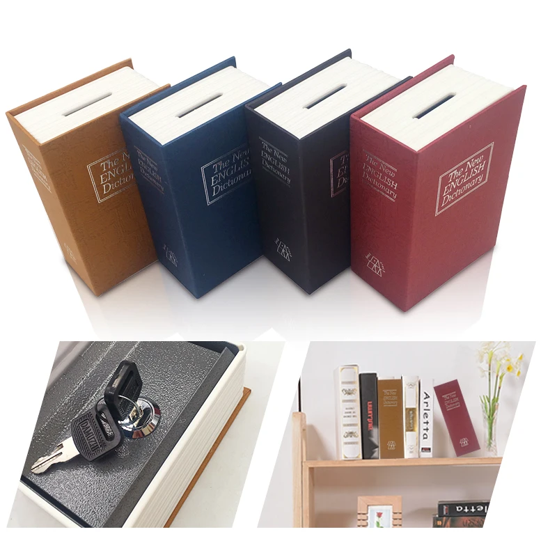 Секретная коробка сейф книга деньги скрытая безопасность замок наличные монета