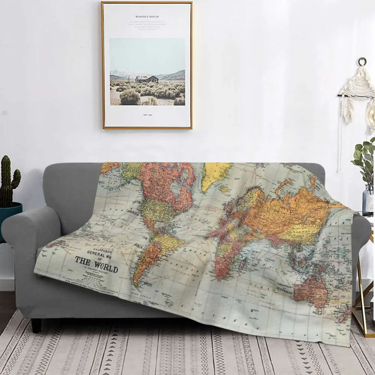 

Manta de mapa del World, colcha para cama, alfombra a cuadros, funda para sofra, manta de playa, toalla de lujo