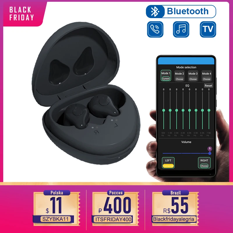 Цифровой слуховой аппарат с поддержкой Bluetooth, 16 каналов - изображение