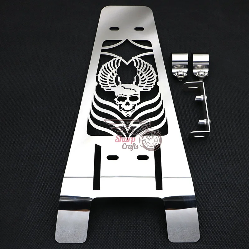 Крышка радиатора двигателя из полированной нержавеющей стали с черепом для