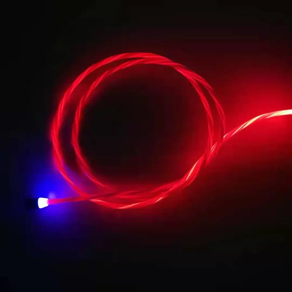Red Магнитный зарядный адаптер, светильник, магнитный кабель Micro USB для samsung type-c, кабель для зарядки телефона 8 pin - Color: Red