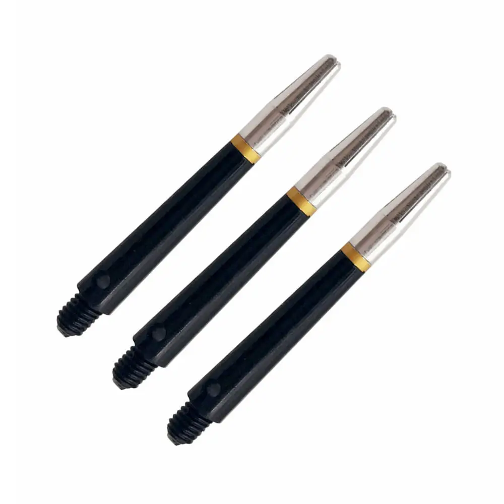 

3Pcs/Set Assorted Style Short Aluminum Dart Pole Shafts Stems Black Gold