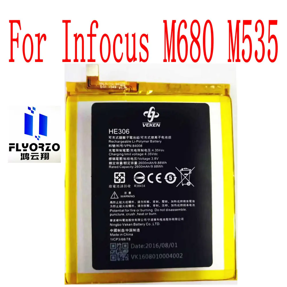 

100% Brand new high quality 2600mAh HE306 Battery For Infocus M680 M535 Mobile Phone