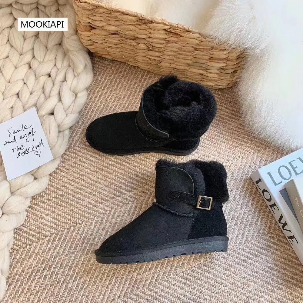 2019 г. Австралийский бренд зимние сапоги высокого качества Натуральная Овчина