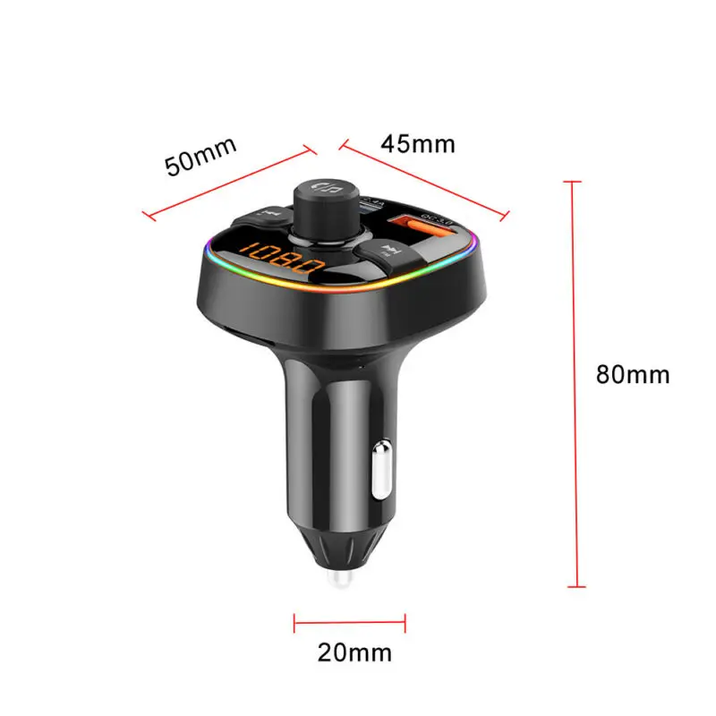 Беспроводной Bluetooth 5 0 fm передатчик MP3 радио адаптер QC 3 Автомобильное USB зарядное