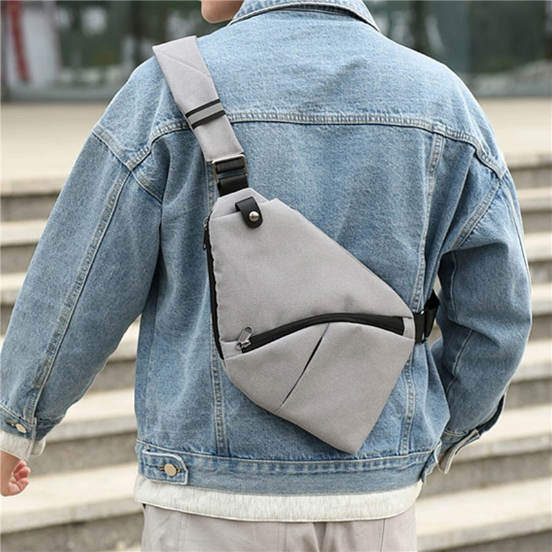 

Ultra Thin Anti Theft Chest Small Bag Chest Bags Cross Stripe Reflective Mini Messenger Bag Men's Shoulder Bag Sport Package