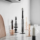 Подсвечники для домашнего декора стеклянное свадебное украшение на середине стола, Candelabros лампы в форме свечи палка-держатель для телефона