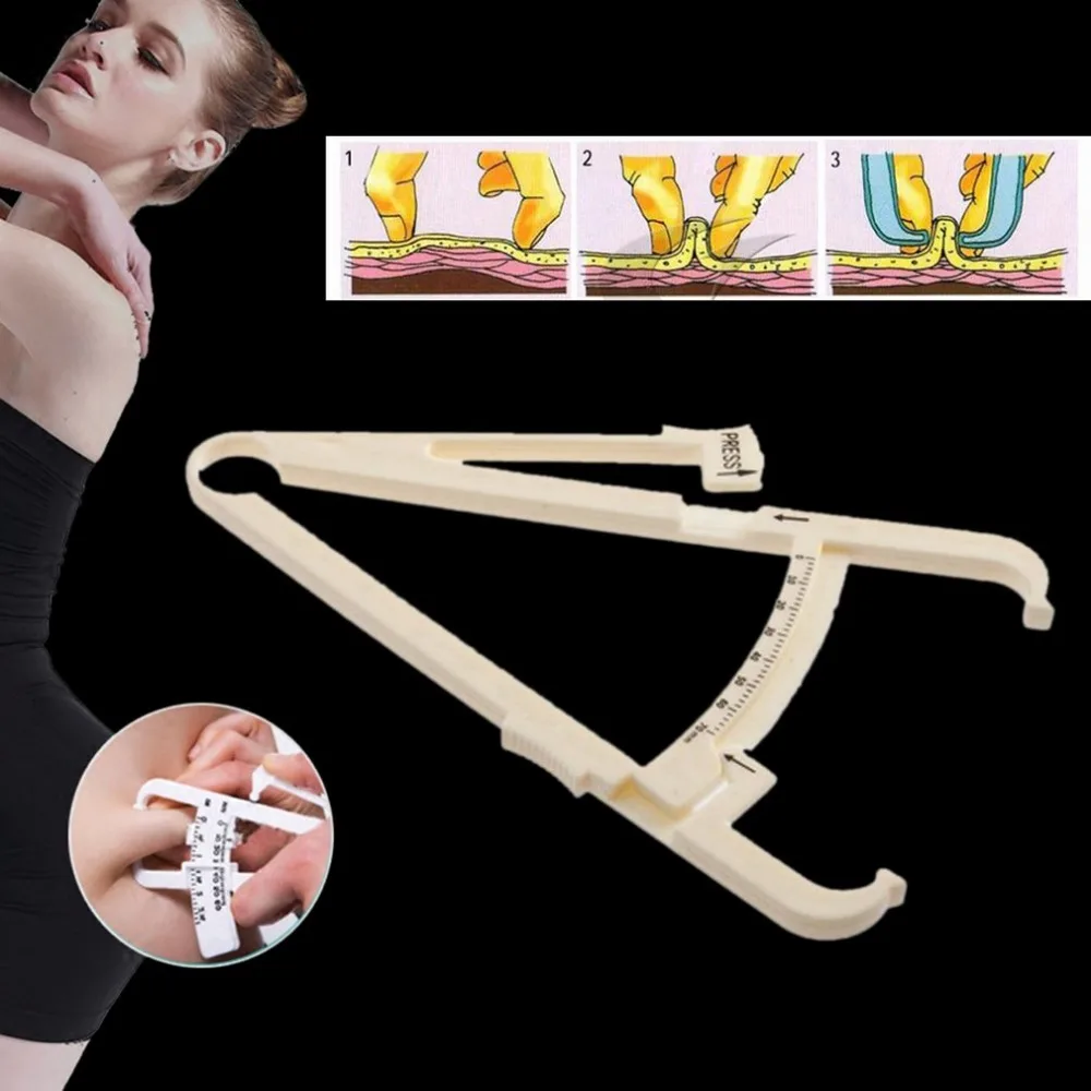 

1 PC Personal Slim Tester Body Fat Monitor Fitness Clip Fat Measurement Tool Skinfold Test Instrument