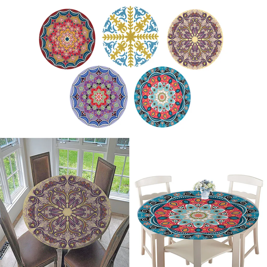 

Digital Printed Table Cover Tablecloth Fit 150cm Round Tables for Party BBQ