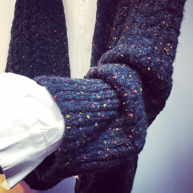 

2020 New Korean Loose Cardigan Knitwear Women Autumn Winter Lazy Wind Thick Sweater Cardigan Coat Thickened Outwear