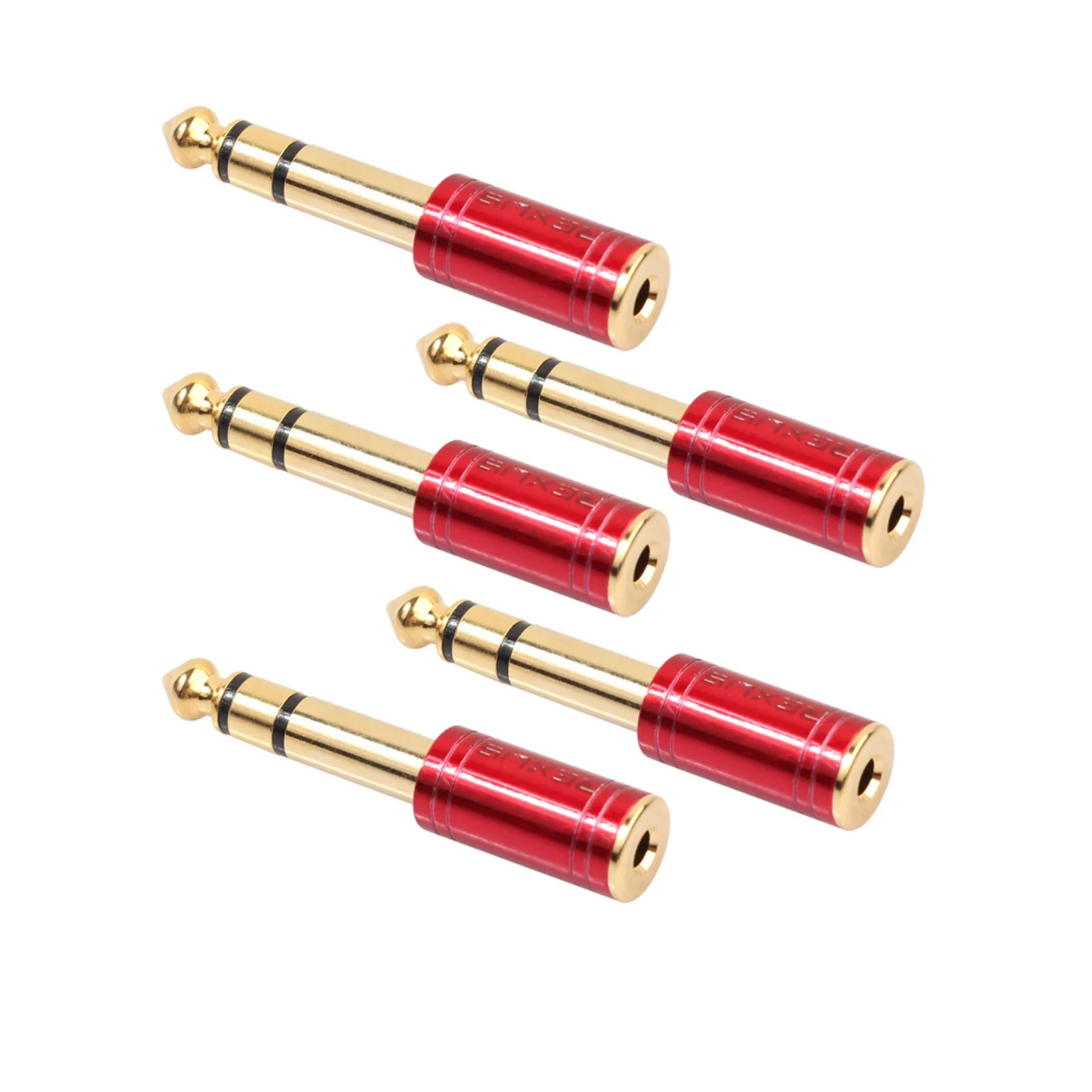 

New Mini5 x 6.35MM Stereo Male To 3.5MM Female Audio Cable Conversion Adapter